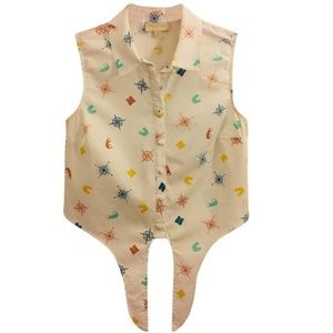 ModCloth Button-down Crop Top